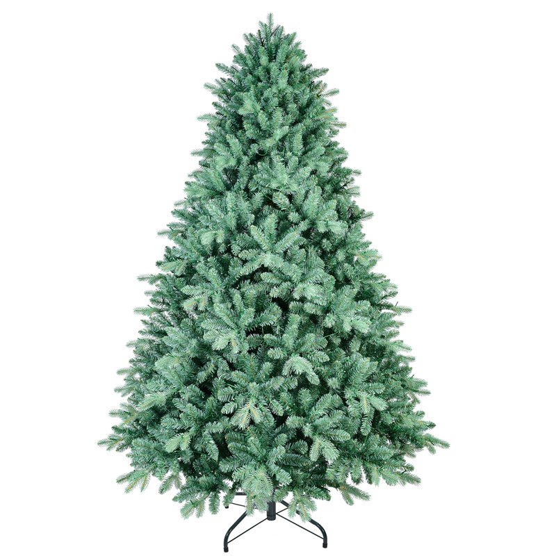 Sapin de Noël artificiel de 2,74 m (9 pi) en PE/PVC mixte, avec structure articulée en 4 parties, non illuminée, pour une décoration de Noël grandiose.