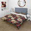 Ensemble de housse de couette à motif de pivoines rouges Renaissance II-1216060130