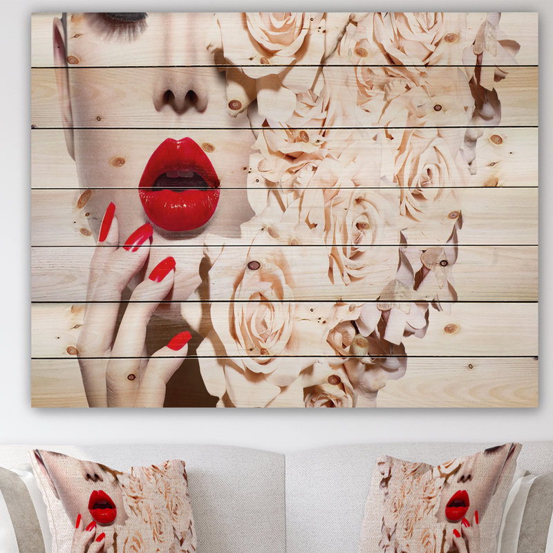 « mode sexy femme avec fleurs » Sensual, H 36 po x l 46 po x P 0,78 po, Bois