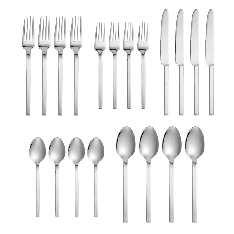 Ensemble de couverts 20 pièces Canvas Service en acier inoxydable 18/10, service pour 4