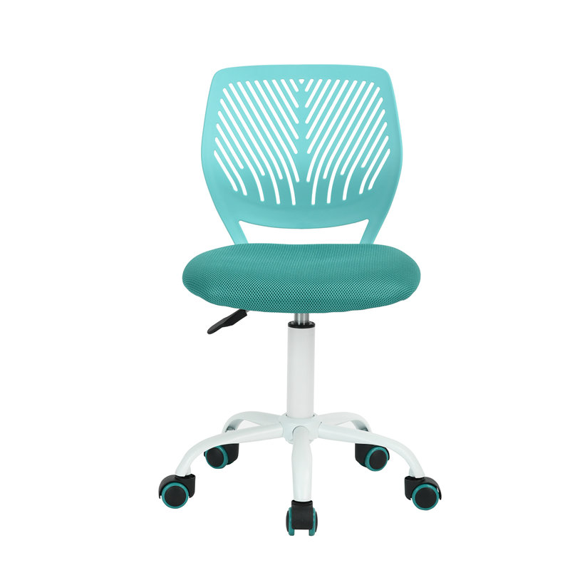 Elkland 360° Swivel Mesh Fabric Writing Office Task Chair with Height Adjustable for Teenager, Turquoise