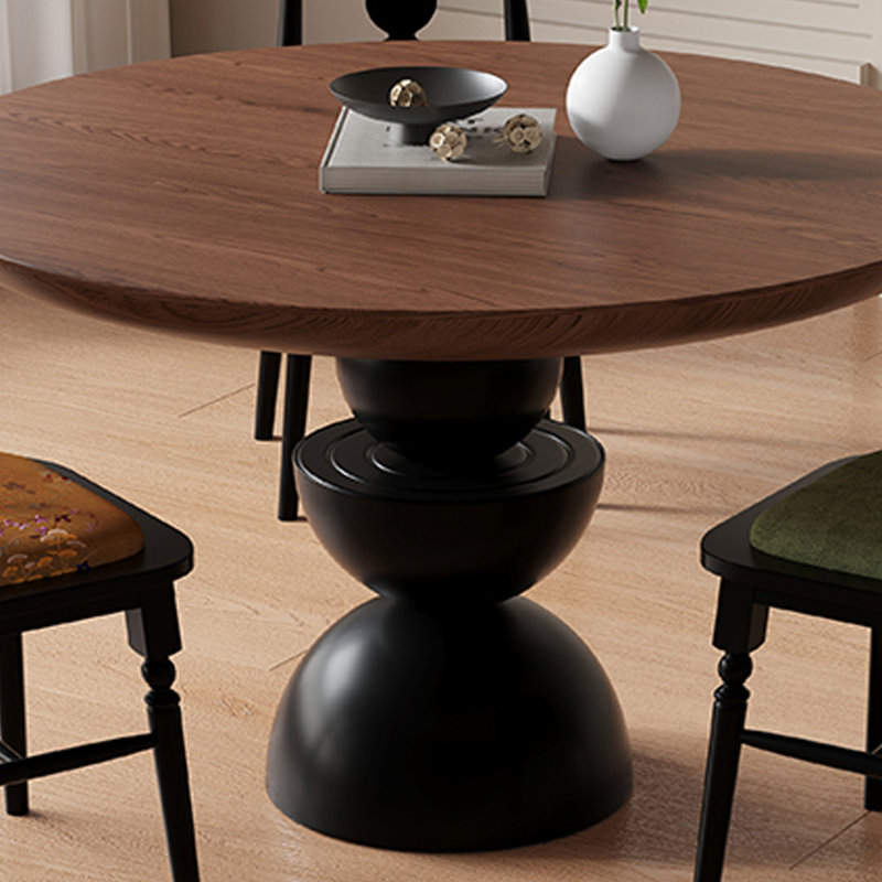 Table ronde rétro de style créatif, H 29,52 po x L 39,37 po x l 39,37 po