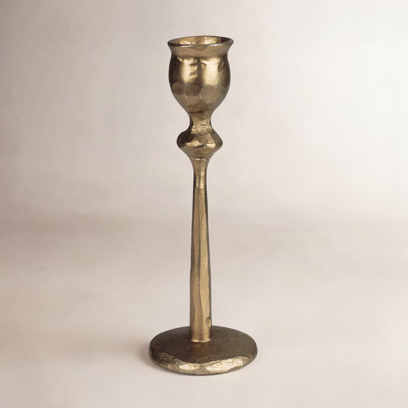 Bougeoir de table en laiton, H 6 po x l 2,25 po x P 2,25 po