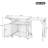 Portable Bar Cart, Rolling Storage Cabinet Kitchen Island