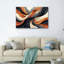 Ensemble de 1 tableau abstrait sur toile « Vagues »-130542016-130542019