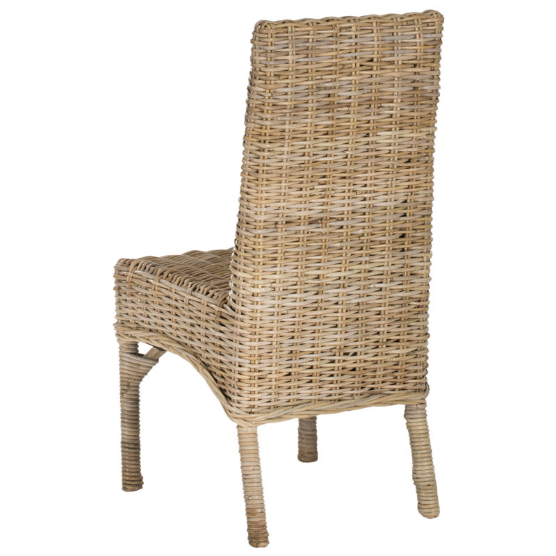 Transitional Natural Unfinished Wood & Cane 20" Side Chair