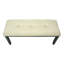 Bench, 44" Rectangular, Dining Room, Entryway, Kitchen, Hallway, Upholstered, Wood, Cream Fabric, Grey Wood, Transitional