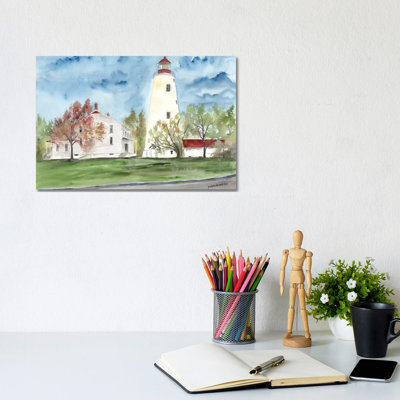 Sandy Hook Lighthouse by Derek McCrea - Wrapped Canvas Painting