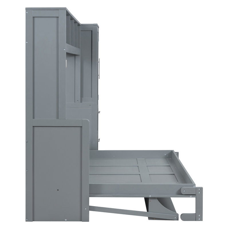 Murphy Bed Wall Bed with Closet and Drawers