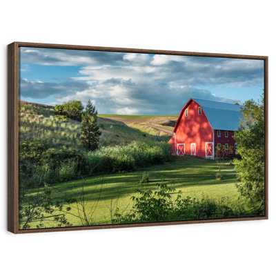 Red Barn In The Countryside Of The Palouse