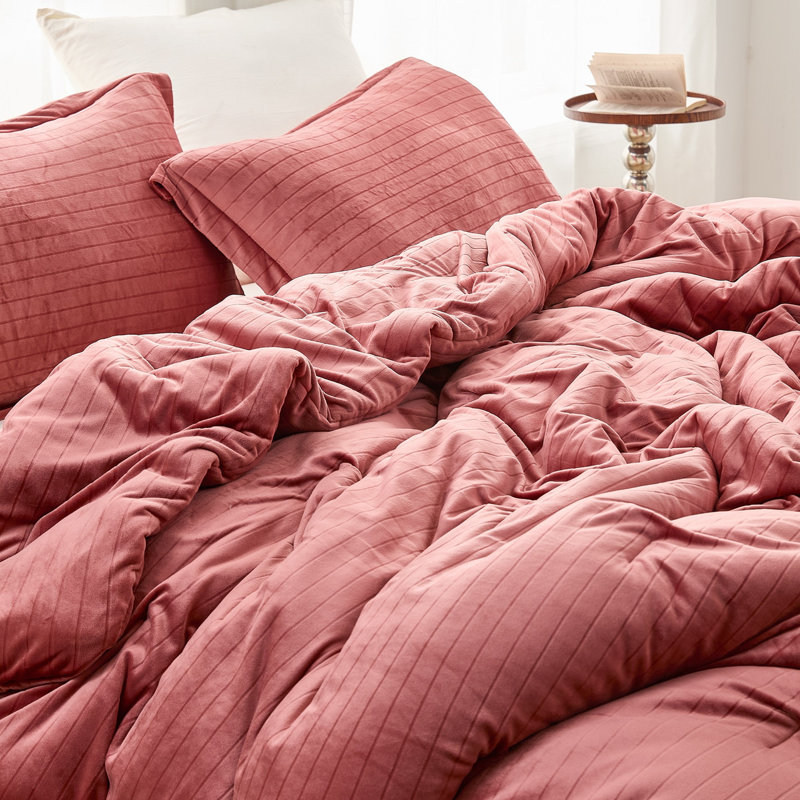 Ensemble d'édredon surdimensionné Coma, Rouge, Édredon pour très grand lit + 2 taies décorativ