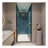 1 3/8" adjustment,universal pivot shower door, open outside, with 1/4" tempered glass finish 3272