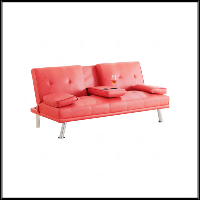 Canapé-lit de bureau 67 po, Rouge
