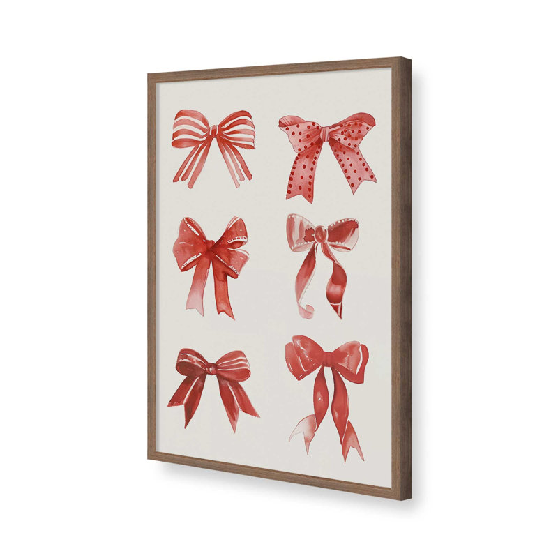 Jolly Ribbons of Joy, reproduction d'art, 8 po x 10 po, Noyer