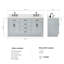 Ensemble de meuble-lavabo double en bois massif 66 po avec plateau en quartz blanc 1,5 po Thornaby, lavabos ovales-130599118-94790196