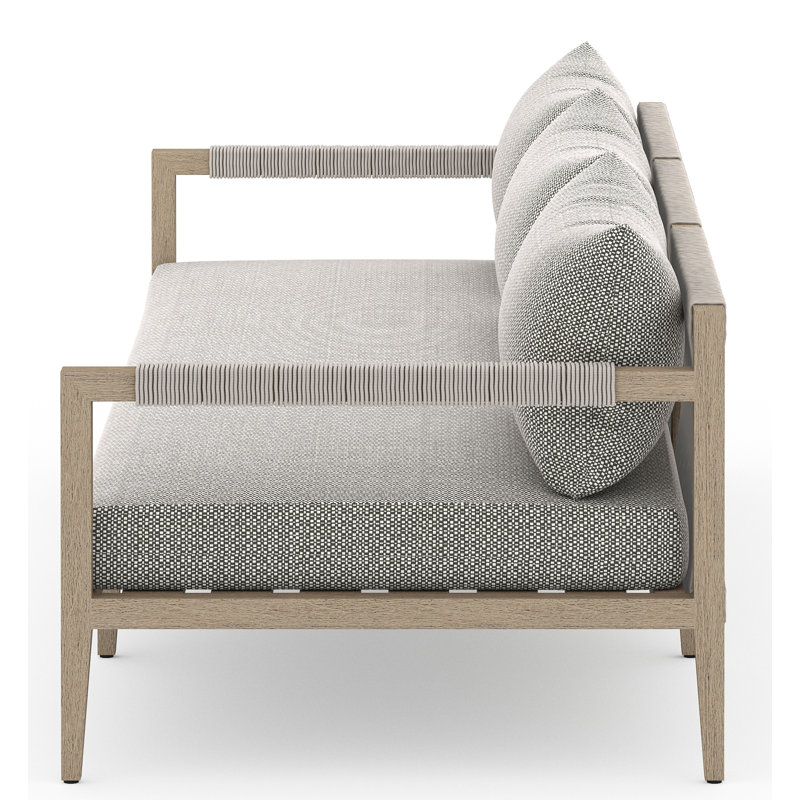 Sherwood Outdoor 3 - Seat Patio Sofa, Washed Brown, Faye Sand