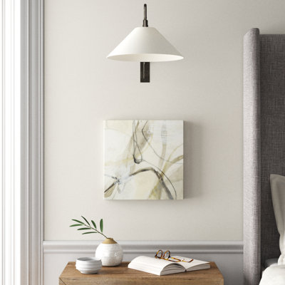 Flowing Neutrals II - Matted and Framed Under Acrylic Glass, Large Living Room Wall Art