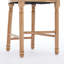 2 pièces, tabourets de bar en bois massif, revêtement beige, dossier, pour 2 chaises de comptoir, beige, cuisine