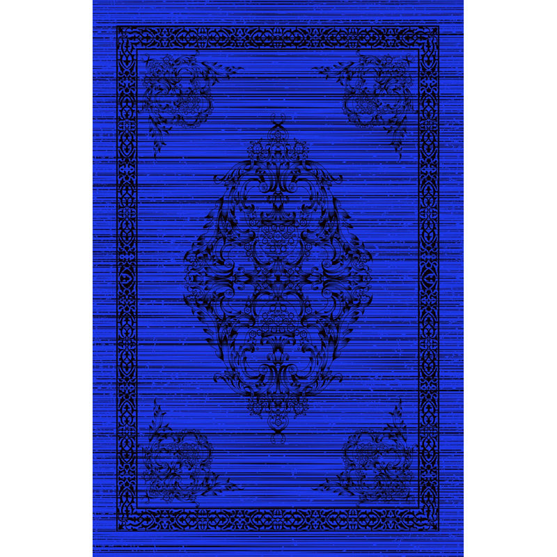 Tapis tissé de qualité supérieure, 100% polyester, 4,6 x 7,2 pi | Pois antibactérien antidérapant en PVC | Impression numérique 3D, lavable à la machine, hauteur des poils: 0,3 po | Idéal pour le salon, la chambre à coucher et les espaces repas
