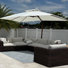 Parasol d'extérieur rectangulaire en porte-à-faux 9 pi x 12 pi avec base, crème