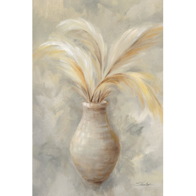 «Vase of Grasses I» par Silvia Vassileva - peinture sur toile tendue