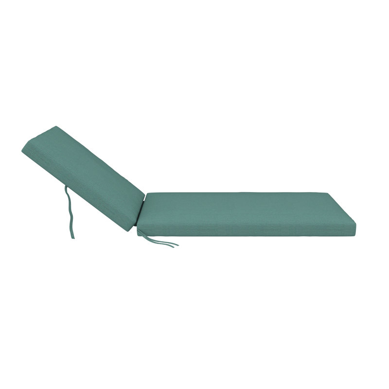 Outdoor Sunbrella® Chaise Lounge Cushion, Cast Breeze Sunbrella® Plainweave, 22" x 24"/24.5" x 52.5"