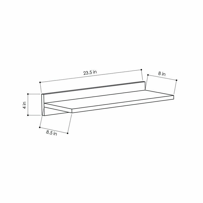 Tablette flottante Holt avec tablettes réglables, Anthracite
