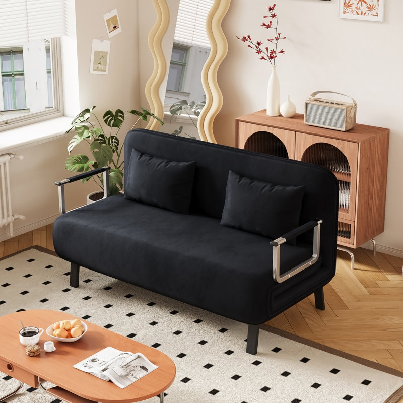 Fauteuil-lit convertible à trois volets avec dossier et oreiller réglables, offrant un confort ultime pour la détente et le confort des invités.