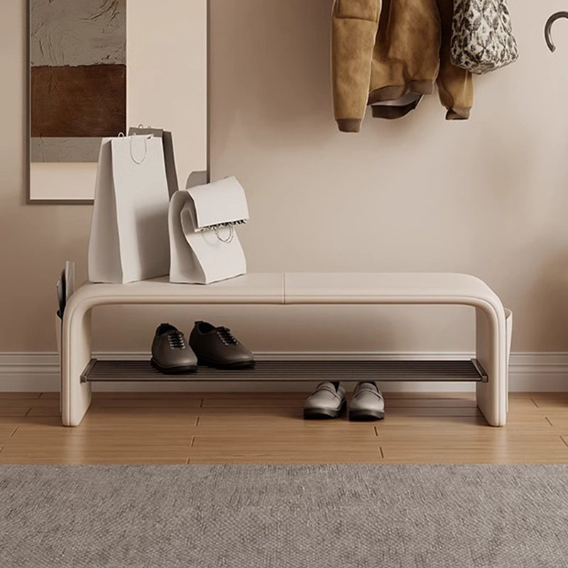 6 Pair Shoe Storage Bench,  H 15,74 po x l 47,24 po x P 13,77 po, Beige