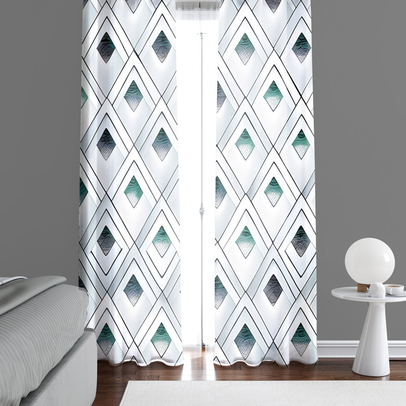 Paire de rideaux semi-transparents en polyester Dezare, L 40 po x L 82 po