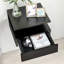 Ensemble de 2 tables de chevet flottantes, table de chevet avec tiroir et tablette