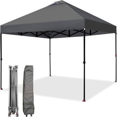 10x10 Pop Up Canopy Tent, One-Push Easy Setup Instant Outdoor Gazebo, Heavy Duty Commercial Sun Shelter with Vent, for Party, Event, Camping