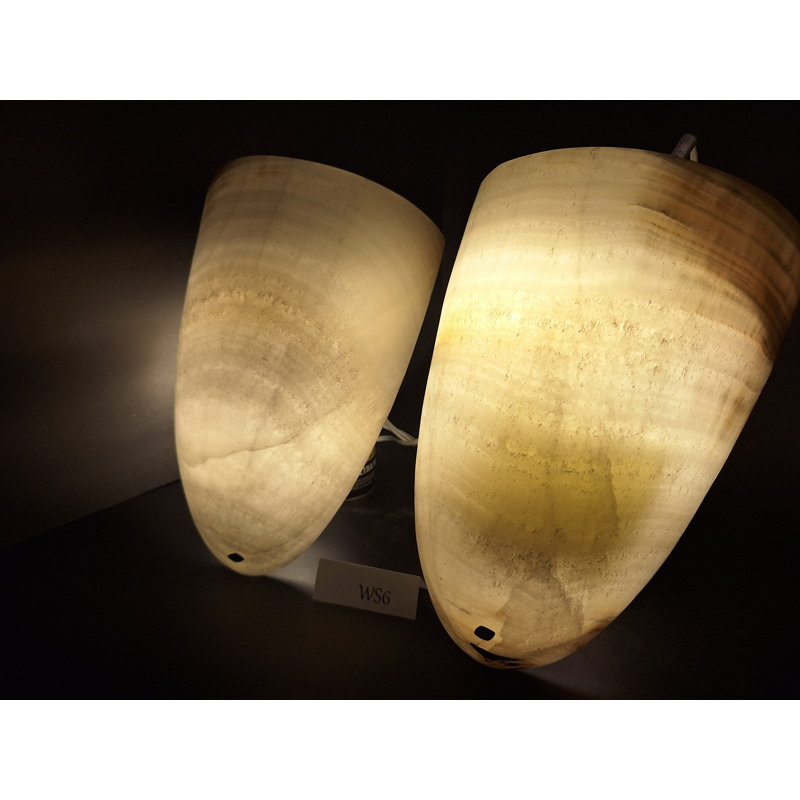 Ensemble d'appliques murales beige / blanc onyx, Beige