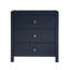 Table de chevet 3 tiroirs Nevarre - Bleu minuit