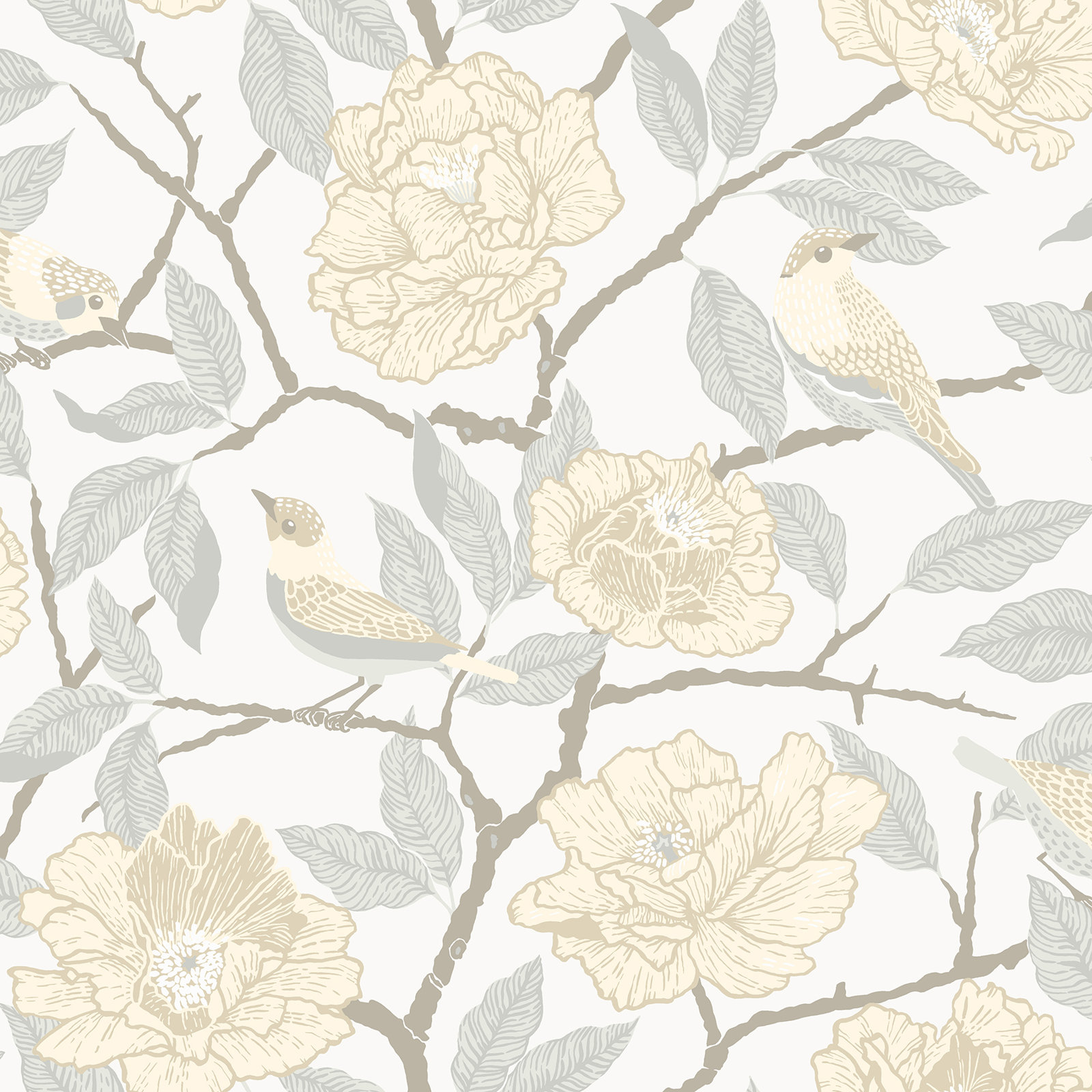 Botanical Wallpaper, Neutral