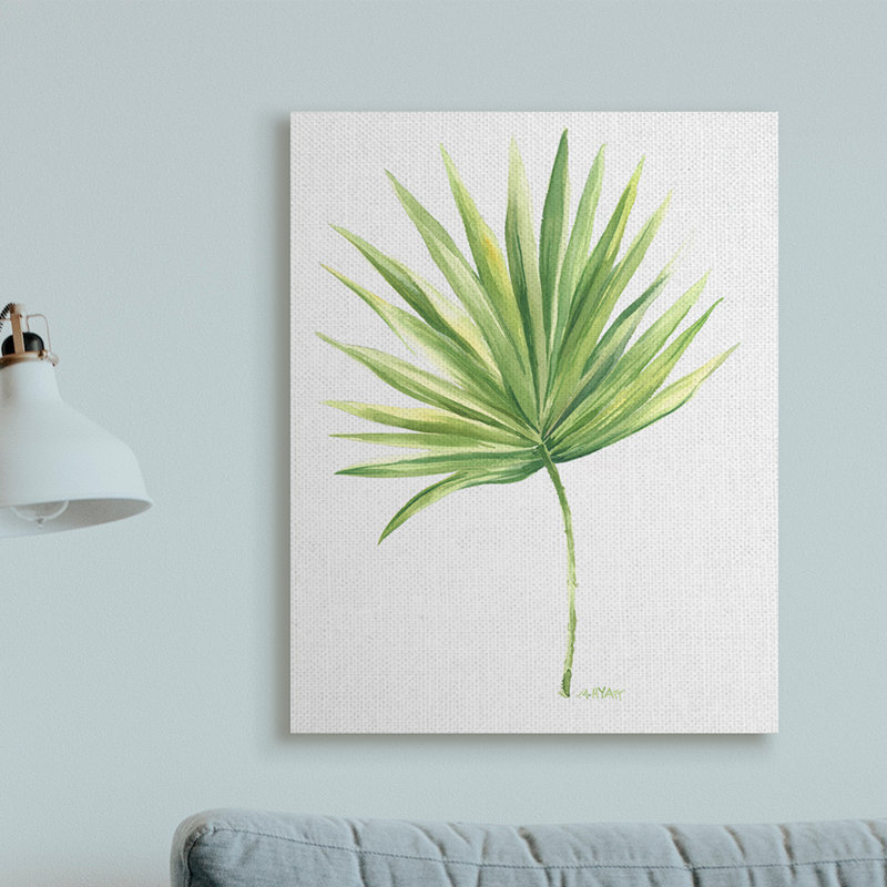 «Tropical Green Palm Fan» par Melissa Hyatt LLC - Peinture sur toile, H 40 po x l 30 po, Toile tendue