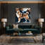 «Dogs Akita», art mural sur toile grise-380662894