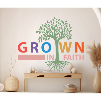 Grown in Faith, Religious Wall Sign, Christian Wall Words, Church Sanctuary Wall Art, Church Wall Decor, Religious Wall Art 1131DRS
