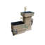 Ensemble lavabo et bac à serpillière en pierre reconstituée pour cour extérieure, motif sculpture Panda Art
