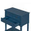 Console étroite, canapé mince avec trois tiroirs de rangement et tablette inférieure (bleu marine)-8274760