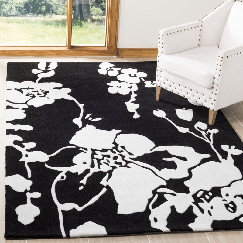 Tapis à la main Modern Art Collection, Rectangle 4 pi x 6 pi