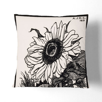 Sunflower Square Throw Cushion