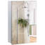 Armoire avec miroir argenté - 15,26 po x 22,89 po, pour salle de bain, salon et rangement pour la lessive, porte de salle de bain à charnière, rangement
