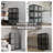 506QT 4-Pack Transparent Stackable Storage Bins with 5 Doors to Open with Wheels, Folding Plastic Craft Containers Large Closet Organizers Box for Bedrooms Living Rooms Study Kids' Toys, Whtite-782595152