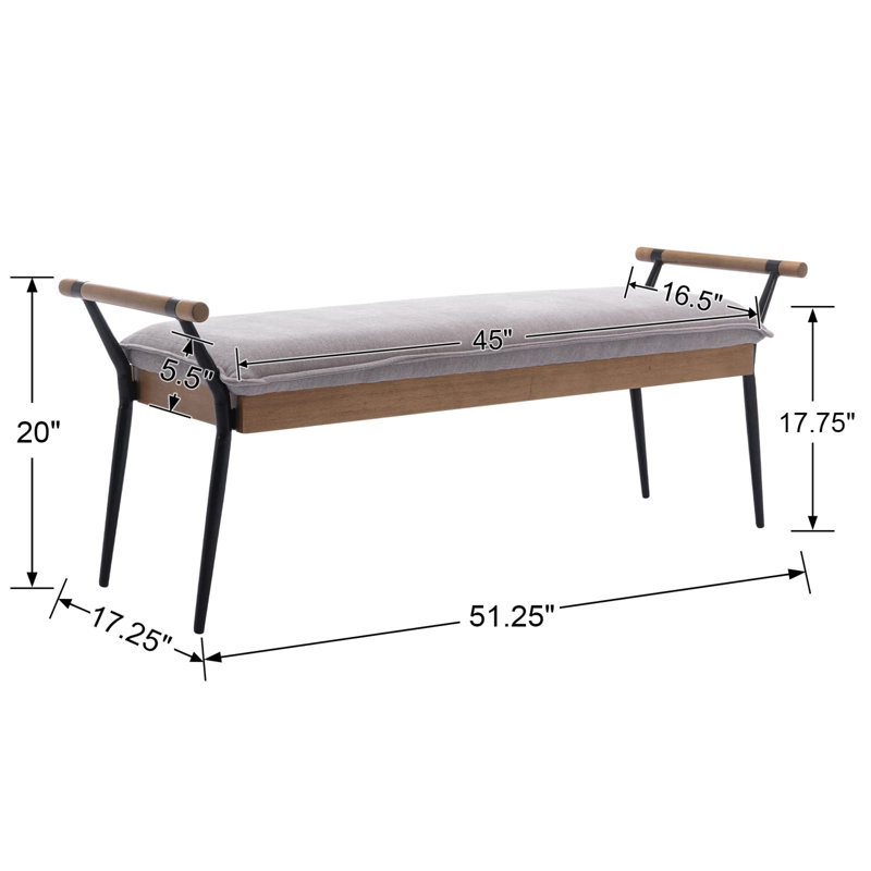 Banc de rangement Zanaya, Gris
