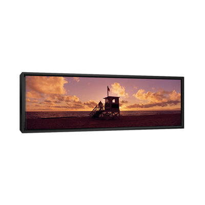 «Panoramic 22nd St. Lifeguard Station, Redondo Beach, California», reproduction de photo sur toile tendue