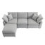 Canapé modulaire convertible Upholstery, canapé en L avec méridienne réversible