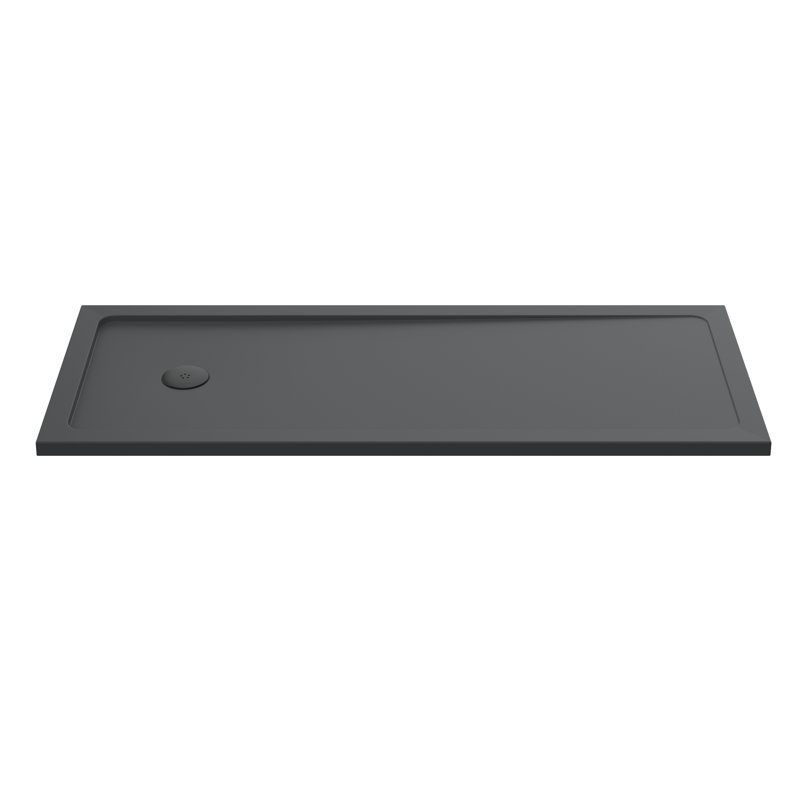 1700 X 700 mm Plastic Shower Tray, Slate Grey