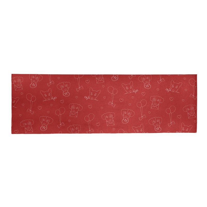 Tapis de zone rouge fait main, Tapis de couloir 2 pi x 8 pi