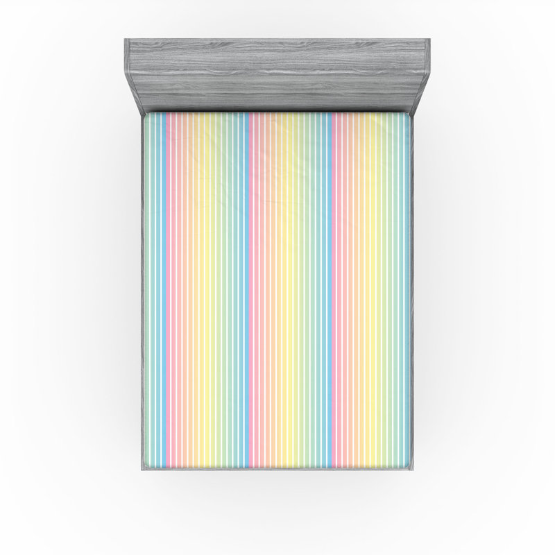 Ensemble de 2 draps-housses Ambesonne, Drap-housse de taille double, Multicolore / ombre 3
